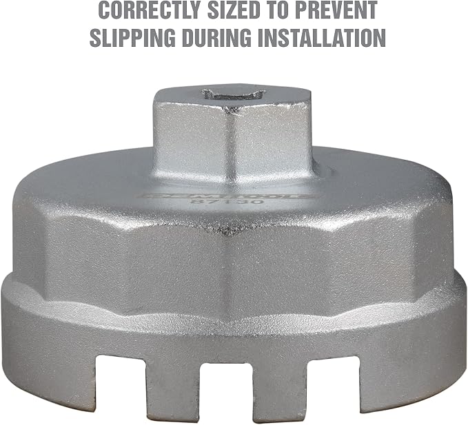 OEMTOOLS 87130 64MM Toyota & Lexus Oil Filter Wrench with 14 Flutes, 64MM Cap Wrench, Oil Change Tool