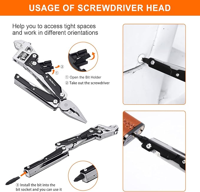 NexTool W4 Ratchet Wrench Multitool, 11-in-1 Folding Pliers Heavy-Duty | 8Cr14Mov Blade, Locking Saw, Hidden Bit Driver, Multitool Pliers, Adjustable Wrench for Camping, DIY, Professional Repairs