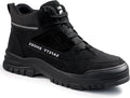 GUSAYEX Steel Toe Boots for Men Puncture Resistant Safety Work Boots with Kevlar Midsole Industrial Lightweight Men's Work & Utility Protective Shoes for Construction Warehouse Factory