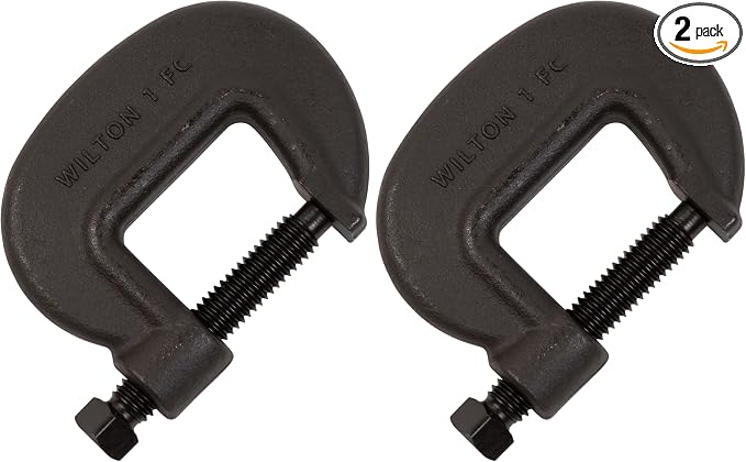 Wilton Brute Force C-Clamp, 1-3/8" Opening, 1-1/16" Throat, 5600 Lbs. Clamping Force (Model 1 F.C.) (Pack of 2)