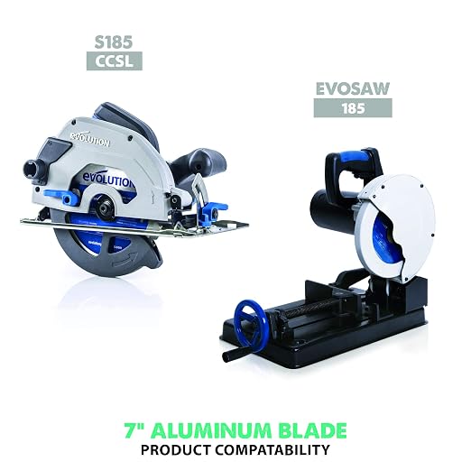 Evolution Power Tools 180BLADEAL Aluminum Cutting Saw Blade, 7-Inch x 54-Tooth