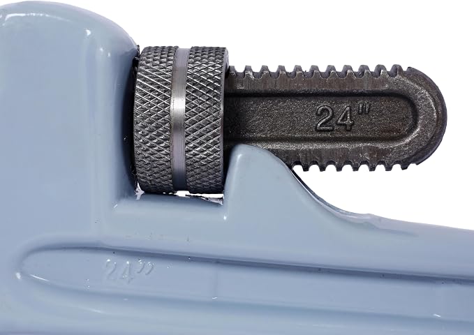Pipe Wrench 24 Inch, Rigid Pipe Wrench Sets Aluminum Adjustable | Professional Heavy Duty Hangable Design for Plumbing, Home, Vehicle Repair (24'' Pipe Wrench)
