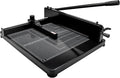 Heavy Duty Paper Cutter for A3 Paper,17'' 400 Sheets Capacity Guillotine Paper Cutter,Solid Steel Construction Stack Paper Trimmer for Office,Commercial Use,Double Safety Protection,Black (A3 17 Inch)