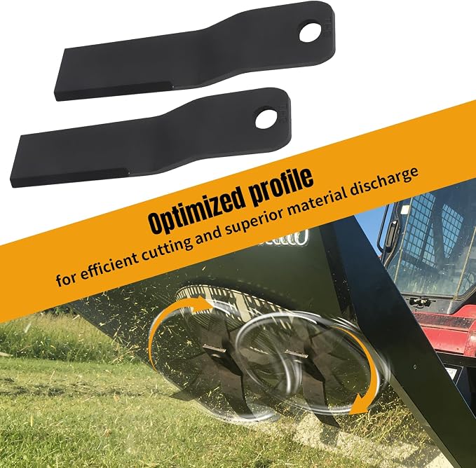 Heavy Duty Blades for Wolverine BC-13-72W & AGT Top Cat HFRC72 Skidsteer Brush Hog 0.5"– Replacement Rotary Cutter Blades for Land Clearing & Brush Cutting