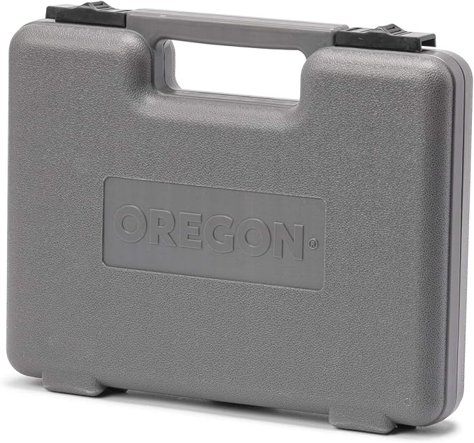 Oregon Chainsaw Chain Sharpening Kit with Hard Case - Contains Files, Handles, Depth Gauge, Stump Vise, Felling Wedge, and More Accessories