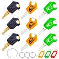 New Cat 5P8500 Equipment Key Set, 3 Colors Caterpillar Loaders Excavators Ignition Keys with 3 Extra Color Key Tags & Keyrings