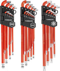 TOMMARS 31-PC Extra Long Stubby Ball End Allen Wrench Set, SAE/Metric/TORX | Extra Long Arm, Stubby Arm, Ball End, S2 Steel, SAE(0.05"-3/8"), Metric(1.5mm-10mm), TORX(T10-T50)