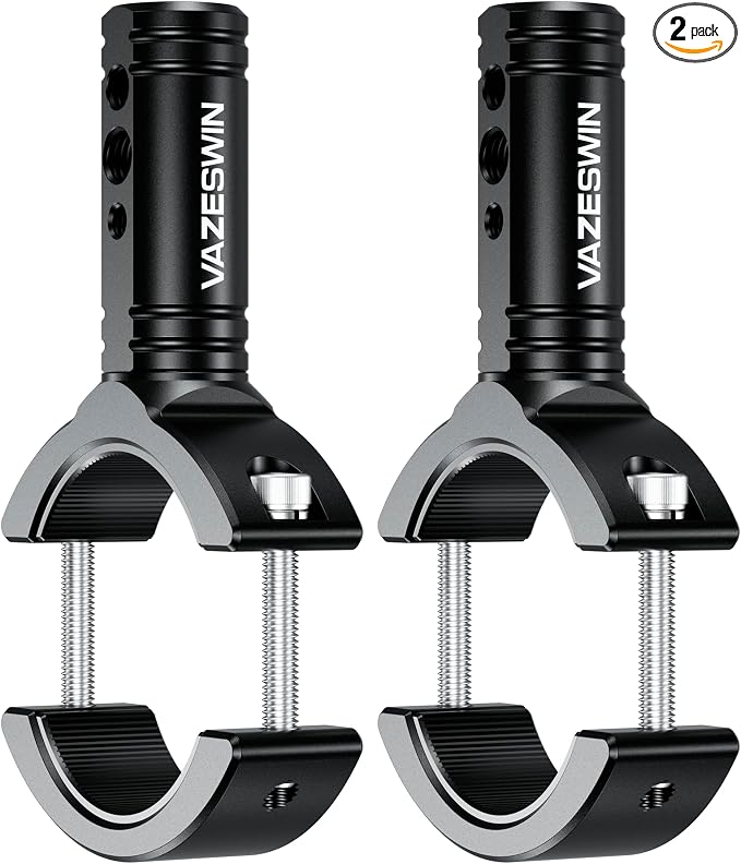 VAZESWIN 2 PCS Motorcycle Light Bar Mounts for 1.38"-2.44" Roll Bar Bumper