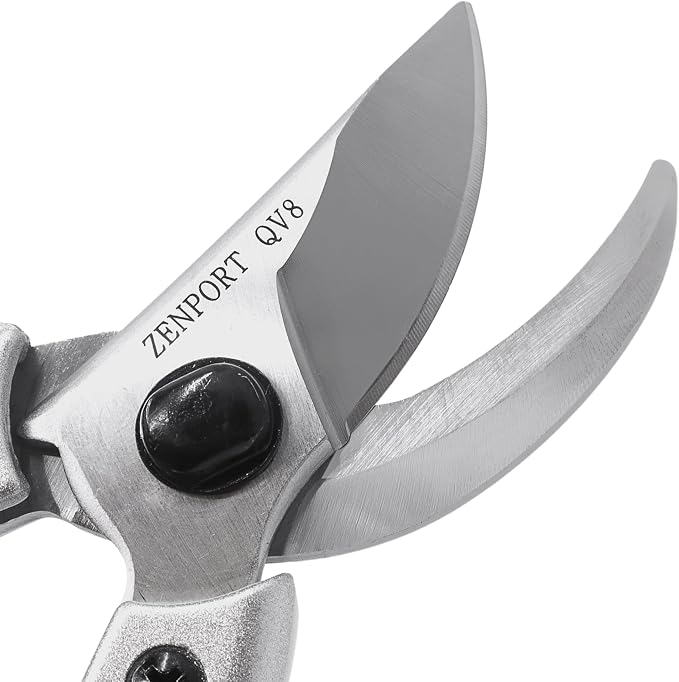 Zenport QV8 Q Series V8 Professional Chrome-plated Pruner, Black/Red