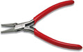 The Beadsmith Platinum Series German Flat Nose Pliers, 4.75 inches (120mm) with Polished Steel Head, red PVC Comfort Grip Handle and Double-Leaf Spring, Tool for Jewelry Making