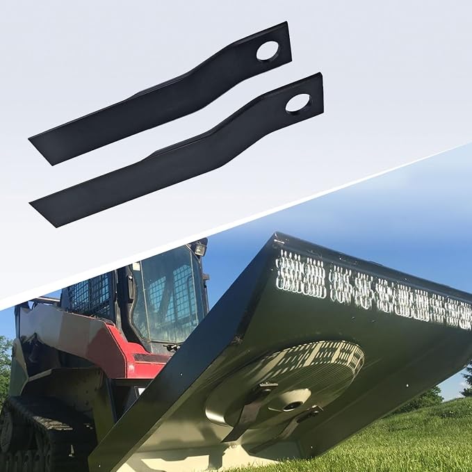 2PCS Brush Cutter Blades, Replacement for AGT Skid Steer RC72 EXRC54, 8mm Thick 60Si2Mn Steel Heavy Duty Brush Cutter Attachments