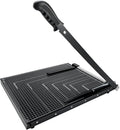 Paper Cutter,Guillotine Paper Trimmer Cutter for Office and Crafts,Heavy Duty Metal Base,12 Sheets Capacity,Portable Paper Slicer with Safety Guard and Blade Lock for Home, Office (18 inch)