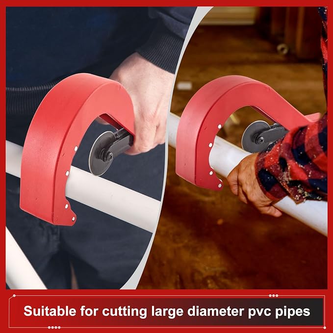 Teenyyou Heavy Duty Tubing Cutter for Plastic Pipe 1-7/8 to 4-1/2" Manual Aluminum Pipe Cutter Tool with Blade for Cutting Plastic PPR PE Tubes