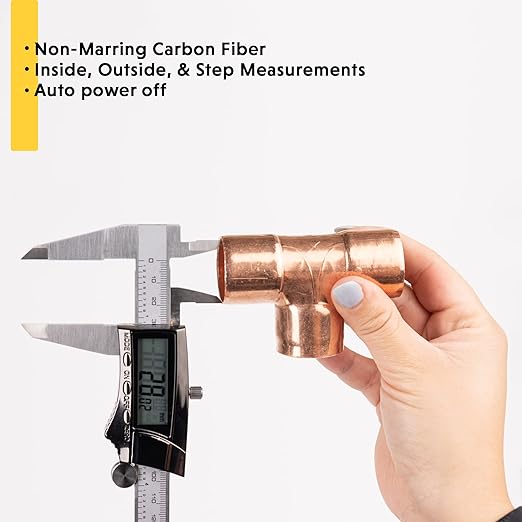 General Tools Digital Caliper 1478 - 8" Caliper Measuring Tool - Stainless Steel Ruler