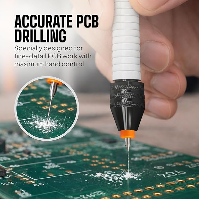 Pin Vise Hand Drill Manual, Micro Drill Bits Set with Pin Vise | Small Hand Drill - PCB Mini Bits for Resin Beads Polymer Clay | DYI Jewelry Making set