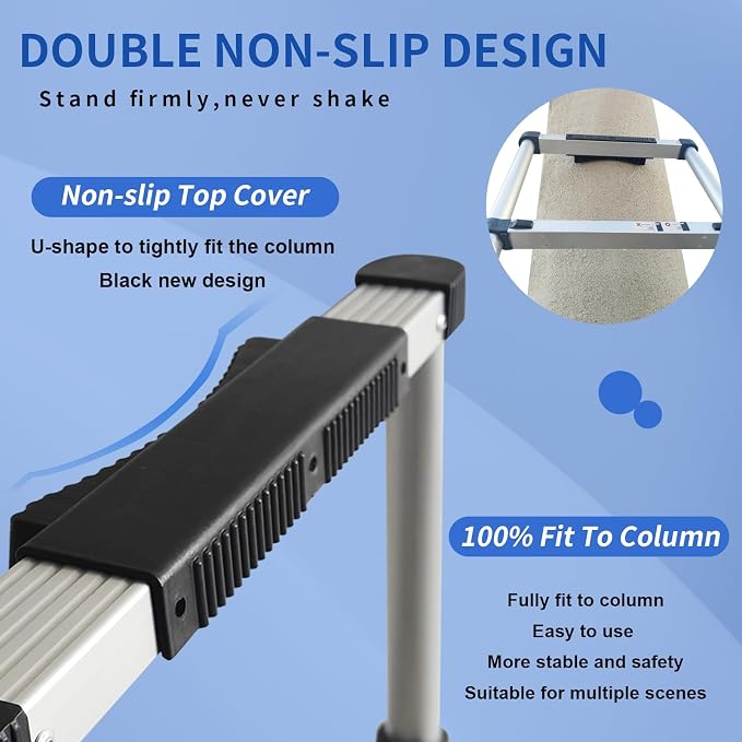 JADDUO Telescoping Ladder,21.3 FT Extension Ladder,Aluminum Lightweight Telescopic Ladder with 2 Triangle Stabilizers,RV Ladders for Travel,Collapsible Ladders for Home
