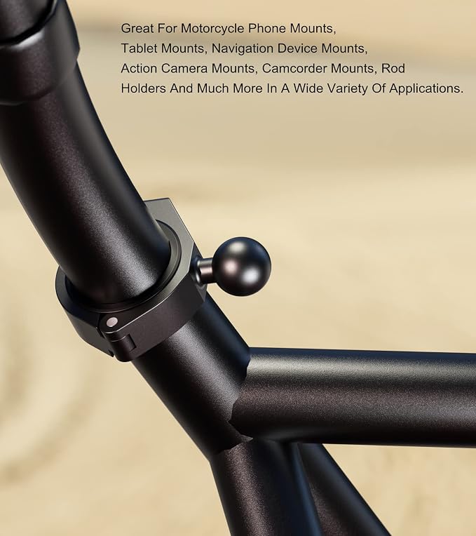 BRCOVAN 2PCS, Aluminum Alloy Large Bar Clamp Mount with 1'' TPU Ball
