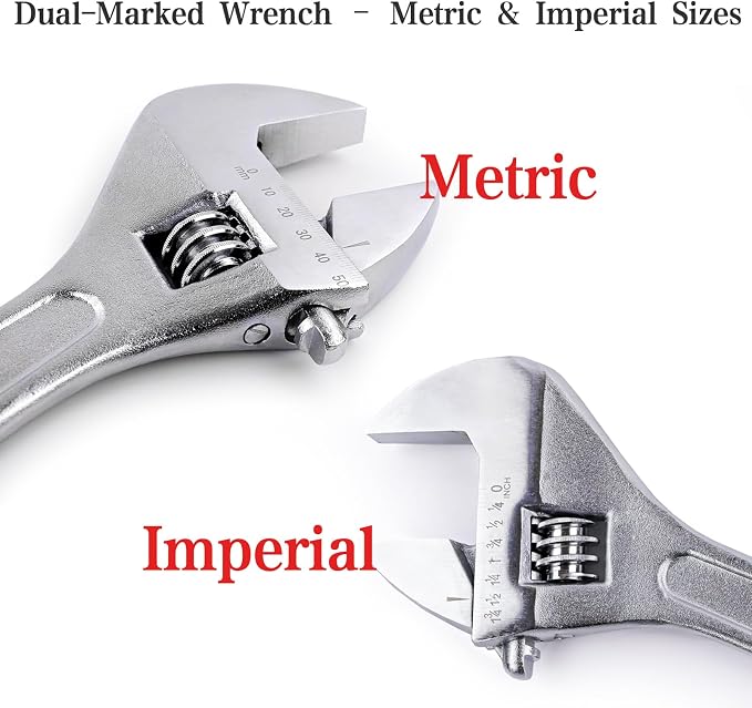 Navegando 15 Inch Adjustable Wrench, Professional High Carbon Forged Steel Wrench,for Automotive & Industrial Use, Heavy Duty