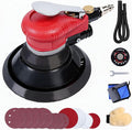 Autolock 5/6 Inches Air Random Orbital Sander,Pneumatic Palm Sander with Extra 5"&6" Backing Plate,Dual-action Sander, Air Orbital Palm Sander for Wood, Composites, Metal(1pcs）