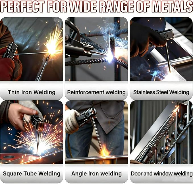 Wrdlosy-MINI Portable Stick Welder 250Amp, 110V Welding Machine with 20PCS Rods & Gloves – Compact Arc Welder Kit for Beginners, Home DIY, Metal Repairs (Iron, Steel, Stainless Steel)
