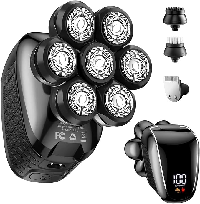 Head Shavers for Bald Men: 5-in-1 Electric Razor - Waterproof Wet Dry Shaving - Professional Grooming Kit for Balder - Rechargeable Head Shavers for Face/Beard Gifts for Father's Day