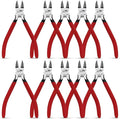 Wire Cutters 10 PACK, 6 inch, Side Cutters, Flush Cut Pliers | Spring Loaded Cutting Pliers with Non-slip Red Handle, Wire Cutters Heavy Duty for Jewelry Making, Crafts, Zip Tie