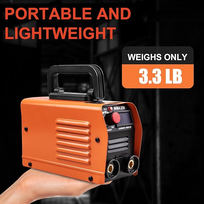Siasky Mini Welding Machine, Upgraded Welder Machine 110V, Portable Stick Welder MMA-250A, IGBT Inverter Welder with Hot Start, Arc Force, Anti-Stick (20 welding rods)