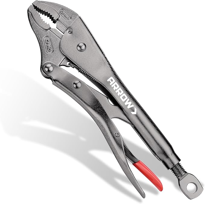 ARROW 10" Curved Jaw Locking Pliers with Screw Extractor