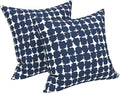 LVTXIII Outdoor Throw Pillows, Decorative Throw Pillows with Inserts, 16"x16" Square Pillows for Bed, Couch, Sofa and Patio Furniture, Set of 2, Tie-dye Navy