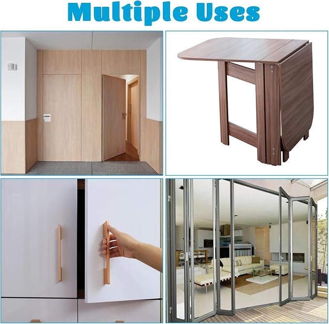 12 Packs Hidden Hinges for Cabinet Doors, 1-3/4" Stainless Steel Hidden Hinges, 180 Degree Invisible Hinge, Cross Concealed Hingesfor Cabinet, Folding Door, Folding Table and Cupboard