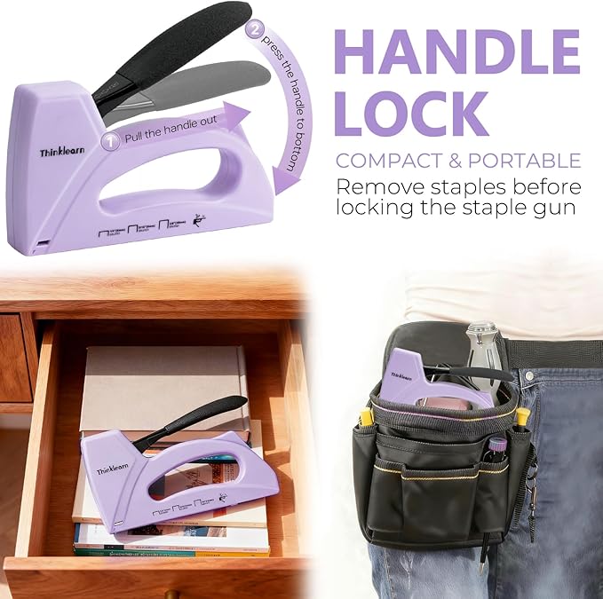 Light Duty Staple Gun for Wood, Upholstery Staple Gun for Classroom with 1600pcs JT21 Staples 1/4, 5/16, 3/8 inch and Staple Remover, Fabric Stapler Gun for Crafts, Bulletin Board Stapler for Teachers
