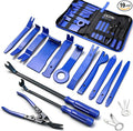Poraxy 19Pcs Trim Removal Tool, Car Panel Dashboard Door Audio Trim Removal Tool Kit, Auto Clip Pliers Fastener Remover Set, Plastic Pry Tool, Automotive Upholstery Removal Kit