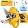 Cerycose Electric Pruning Shears Compatible with DeWalt 20v Battery, 0.8-2 Inch Max Cutting Diameter Electric Pruner with LCD Display & Imported SK7 Steel Blades for Gardening Tree Pruning(No Battery)