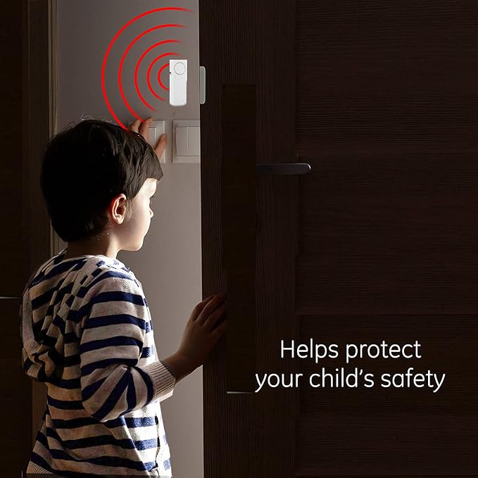 4 Pack Home Security Door & Window Alarms for Kids Safety - DIY Protection Burglar Bell Alarm for Home & Office