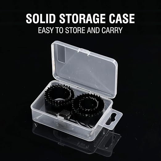 KATA 8PCS Hole Saw Kit 1" to 2-1/8"(25-54mm) Hole Saw Set in Case with Mandrels and Hex Key for Soft Wood, PVC Board, Plywood