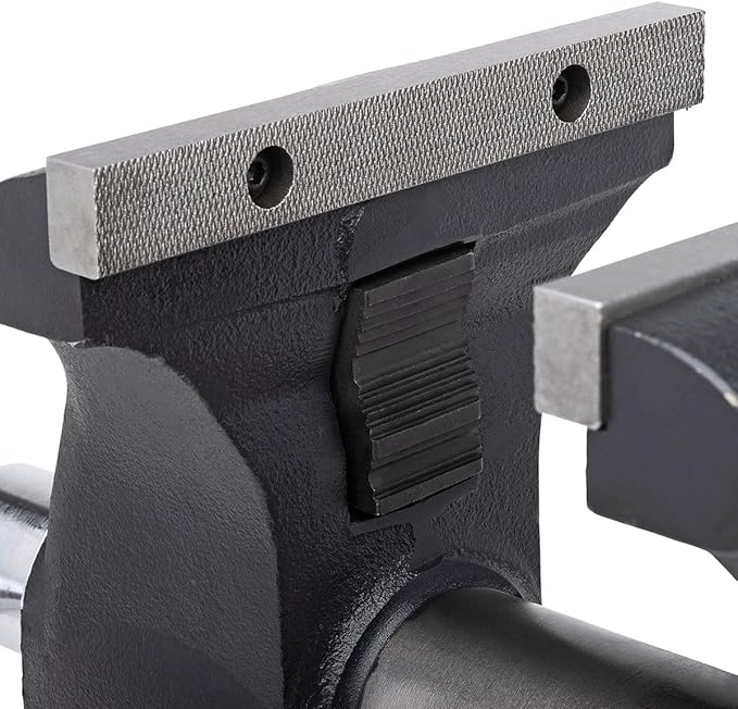 Yost HD800-C Heavy Duty 8-Inch Mechanics Work Bench Vise | Heavy Duty Woodworking & Metal Work Table with Secure Grip Swivel Base | 60,000 PSI Casting Iron Material with Extra-large Anvil Surface