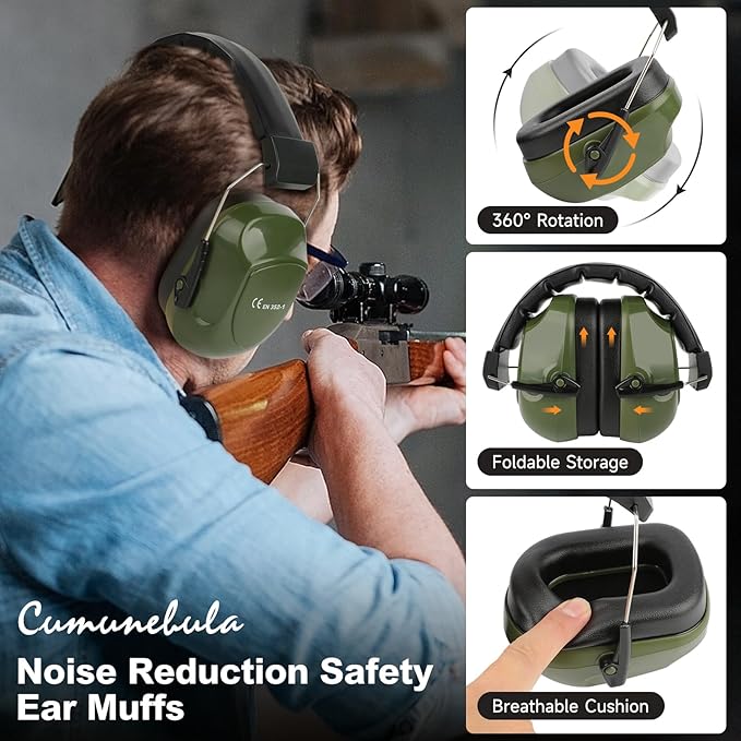 Noise Reduction Ear Protection Ear Muffs, Shooting Ear Protection, SNR 28dB Noise Cancelling Headphones for Adults Kids Autism, Hearing Protection for Shooting,Gun Range,Mowing