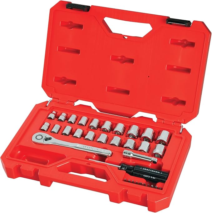 CRAFTSMAN Mechanics Tool Set, SAE/Metric, 3/8-Inch Drive, 32-Piece (CMMT12013)