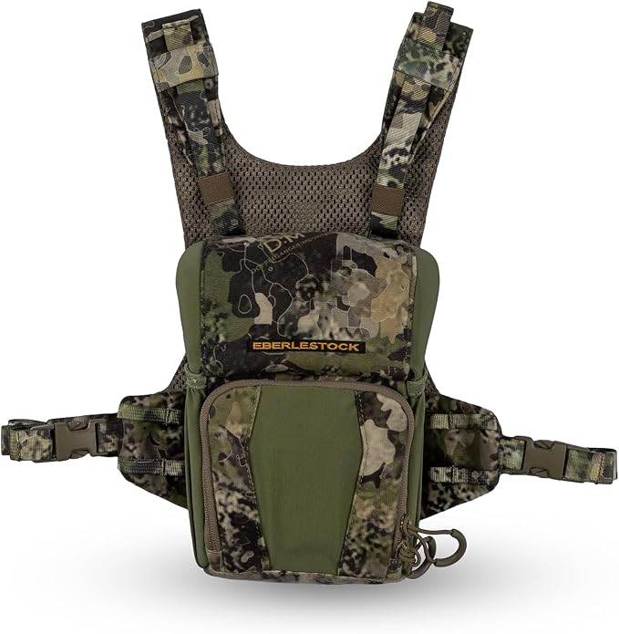 Eberlestock Recon Modular Bino Pack - Advanced Binocular Harness System | Customizable Attachments, Chest Rig with Magnetic Closure to Keep Binos Secure, Dual Side Zipper Pockets