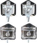 Silscvtt Trailer Door Latch T-Handle Lock Stainless Steel Keys Replacement for Trailer Door RV Camper Truck Bed Toolboxes (4 Pcs)