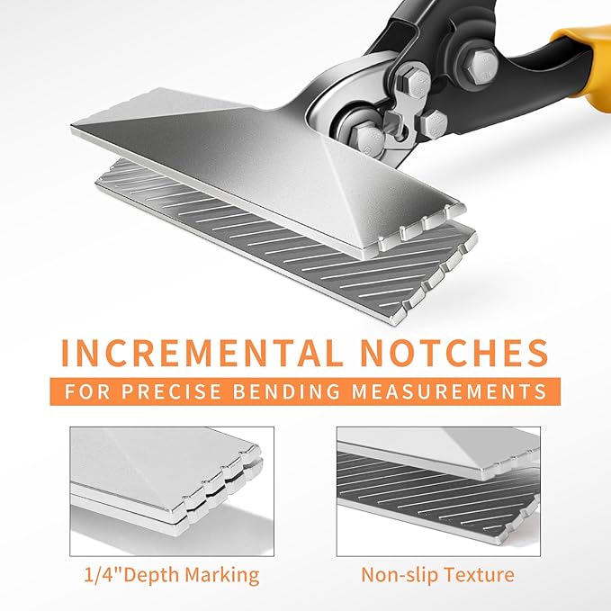 PLATATO 6 Inch Hand Seamers Sheet Metal Bender Tools for Bending, Seaming and Straightening 18-30 Gauge Sheet Metal, Duckbill Pliers for HVAC Work, Duct Work, DIY and Repair Projects