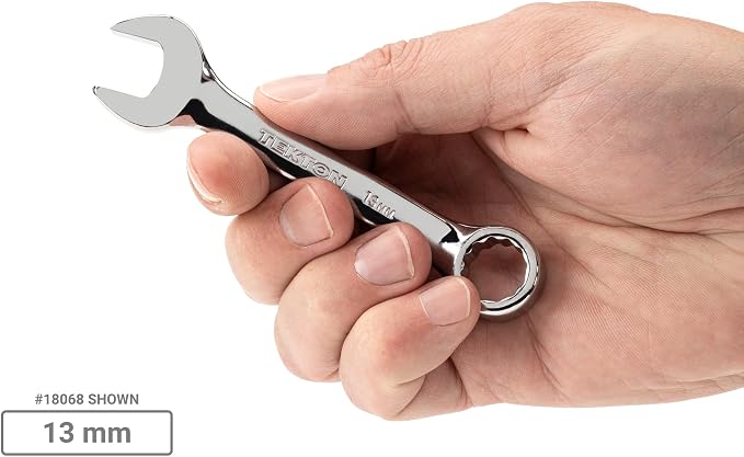 TEKTON Stubby Combination Wrench Set, 46-Piece | WCB95411 | (1/4 - 1-1/4 in., 6 - 32 mm), Modular Organizers, Chrome Finish