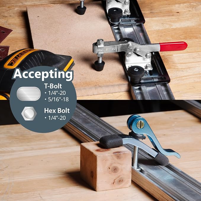 POWERTEC 72391 Circular Saw Track Plate with 24 Inch Straight Edge Clamp, Tool-Free Mounting System, Adjustable Fence for Fast and Accurate Cuts