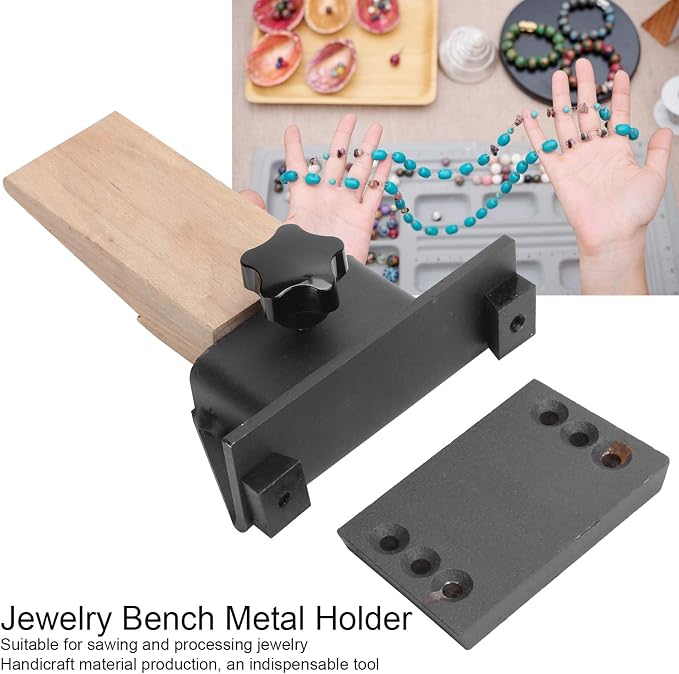 Wooden Bench Pin, Jewelry Bench Metal Holder Clamp-On Bench Tool Jewelry Making Tool for Polishing and Cutting Jewelry