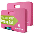 WORKPRO Extra Thick Kneeling Pad, 2-Pack, Soft NBR Foam Cushioning for Knee, Large Foam Kneeler Mat for Gardening, Bathing Baby, Exercise, Workout Supplies, 17.5 x 11 x 1.5 in, Pink