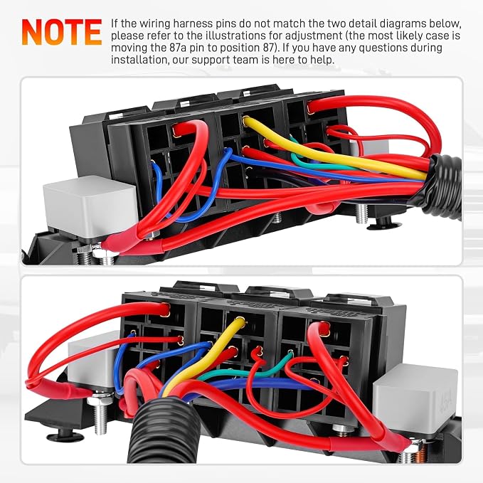 674-00923 Dual Speed Electric Fan Control Wiring Harness Kit with Relay | Compatible with Chevy Avalanche Silverado Suburban Cadillac Escalade GMC Sierra Yukon 1999-2007 Retrofit Stand Alone Fan Wire