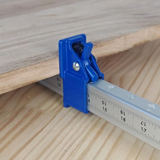 FEIRONG 36 Inch Bar Clamps (2 Pack) - 330LB Capacity, Dual-Scale Ruler (Inch & CM) & 90° Angled Jaws for Woodworking, Cabinet Installation, DIY Projects (Blue)