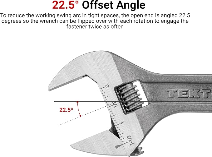 TEKTON Adjustable Wrench Set, 2-Piece | WSA90000 | (6, 9 in.), 1-1/2 Inch Jaw Capacity