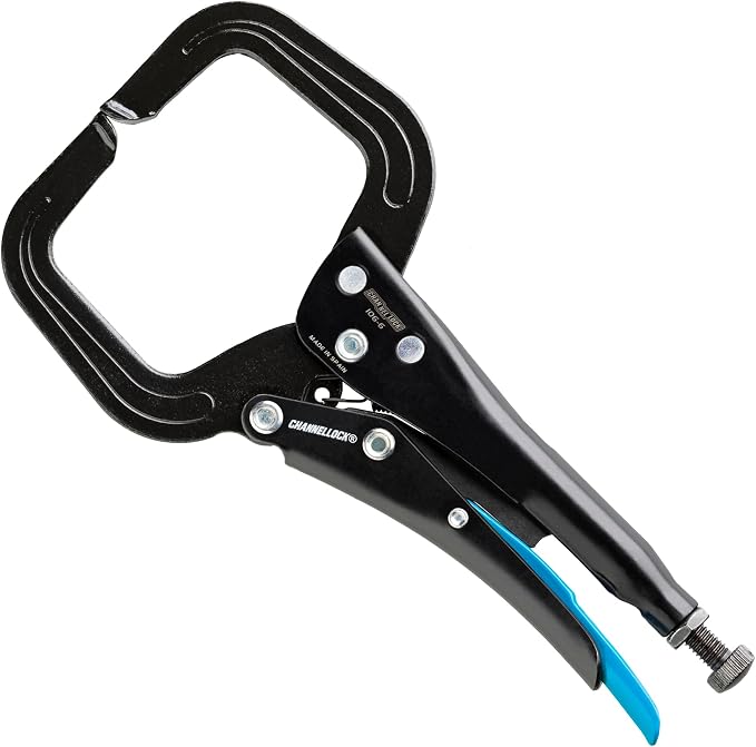 Channellock 6-Inch C-Clamp Locking Pliers 106-6 - Epoxy Resin Coating, Forged Steel - 6 In