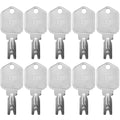 10-Pack Heavy Equipment Ignition Keys: Universal 166 Key Compatible with Clark, Yale, Hyster, Komatsu, Crown Compatible withklifts & More
